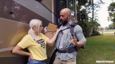 Cute blonde lets random man follow her into her bus home to fuck her brains out on vidfreenow.com