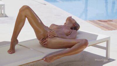 One Of The Top Models In The World Anjelica Oiling And Fingering Herself By The Pool - Russia on vidfreenow.com