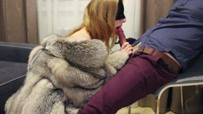 Part 1; Teasing And Blowjob In Fox Fur Coat And Lingeri on vidfreenow.com