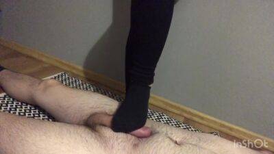 Girl Tramlling Balls Cbt In Black Socks on vidfreenow.com