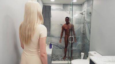 Blonde beauty shares man's fantasy and fucks his big black dick in unique modes on vidfreenow.com