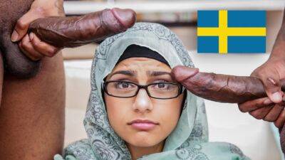 Interracial Sex with busty muslim arab whore - threesome hardcore with mia khalifa on vidfreenow.com