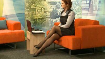 Long Legs In Black Pantyhose And Heels On Tv 3 - Nika Noire on vidfreenow.com