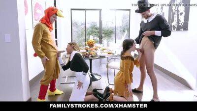 Kinky Family Thanksgiving Orgy on vidfreenow.com