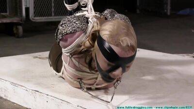 Skank Blonde Suffers Incredible Hogtie By Mamaic on vidfreenow.com