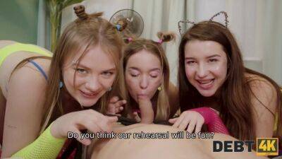 No Party Like a Fuck Party with Lesya Milk, Hazel Grace, Jolie Butt - POV threesome blowjob with young sexy babes on vidfreenow.com