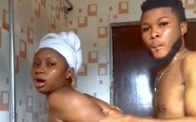 Horny Black Nigerian Couple Fucking Hard In Hot Shower! - Nigeria on vidfreenow.com