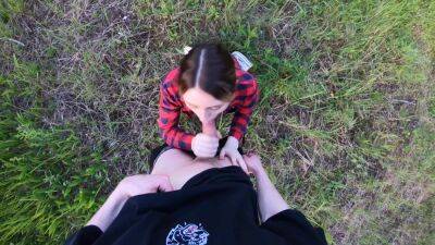 Perverted Teen Makes Me Cum On Her Titties In A Forest Pov Public Outdoor on vidfreenow.com