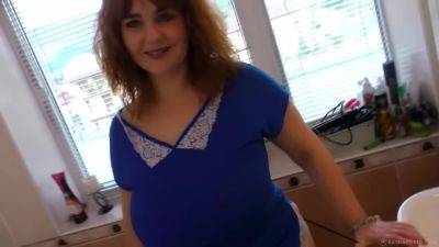 Fat-assed Busty Milf Gets The Bathroom on vidfreenow.com