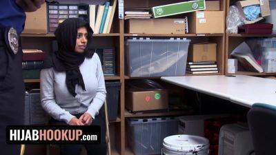 Big Titted Thief Ella Knox Submits Her Plump Pussy To Perv Officer In The Backroom - Hijabi thief reality on vidfreenow.com