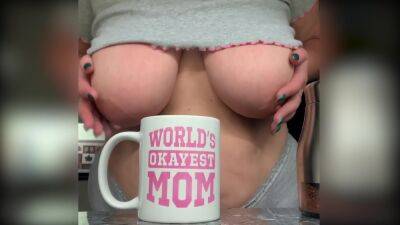 Mature Mom Gets Her Big Tits Out While Making Morning Coffee - Britain on vidfreenow.com