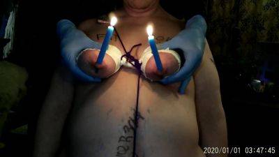 (part 1) Candle Tits - Fat Cow Serves As A Human Candle Holder Bdsm on vidfreenow.com