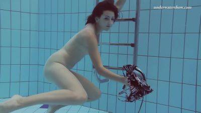 Sensational Sima Lastova In Poolside Swim Session on vidfreenow.com