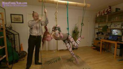 Girl In Chicken Wing (tenshi Harness) Suspension on vidfreenow.com