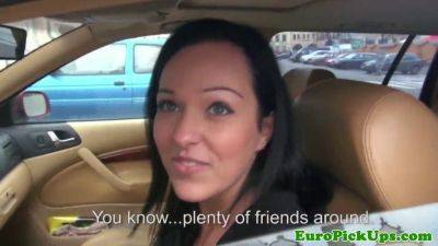 Euro babe next door gets creampied in a car like a pro on vidfreenow.com