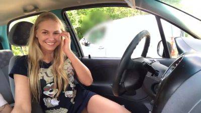 Perfect Hot Blonde Real Sex In Car With Stranger Get Caught on vidfreenow.com