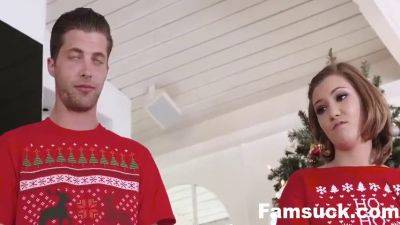 StepSis gets her family's christmas sex tape all figured out on vidfreenow.com