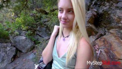 Stepdad pounds his young daughter in the woods - POV cumshot! on vidfreenow.com