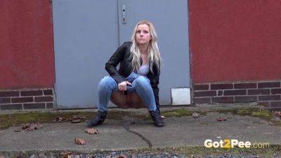 Blonde amateur caught peeing in public & desperate for more - Czech Republic on vidfreenow.com