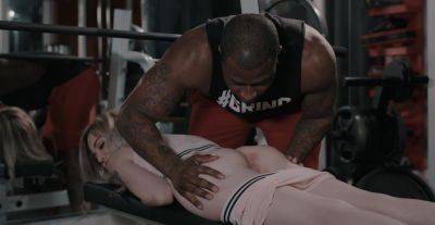 Black lover tries p***e pussy at the gym in remarkable interracial on vidfreenow.com