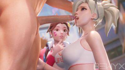 Dva takes over the experience of sucking dick from a skillful Mercy on vidfreenow.com