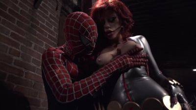 Aroused redhead feels Spiderman's endless dick tearing her pussy apart on vidfreenow.com