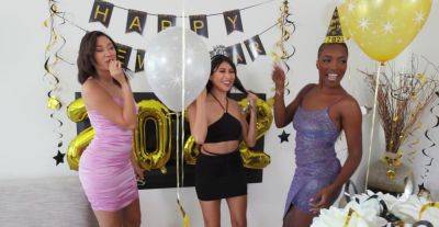 Bitches smash the party with threesome sex in flawless rounds on vidfreenow.com