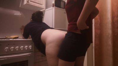 Doggy Style In The Kitchen Fingering Orgasm Lesbian on vidfreenow.com