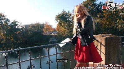 Real German Blind Date on Street with german skinny Milf - Germany on vidfreenow.com