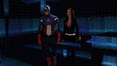 Busty brunette granted Captain America's huge dick for more than just blowjob on vidfreenow.com