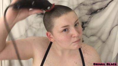 All Natural Babe Films Head Shave For First Time - Big tits on vidfreenow.com