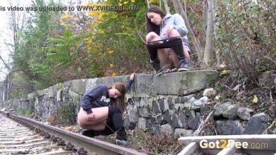 Brunette hottie craves public piss & hunkers down for a wild outdoor pee session - Czech Republic on vidfreenow.com