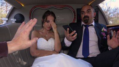 Latina bride fucks with her father-in-law in the back of the limo on vidfreenow.com