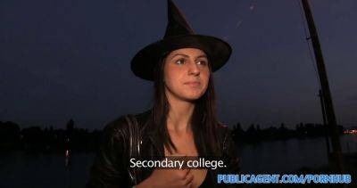 Watch Meg Magic's Halloween witch get pounded hard behind a tree in POV - Hungary on vidfreenow.com