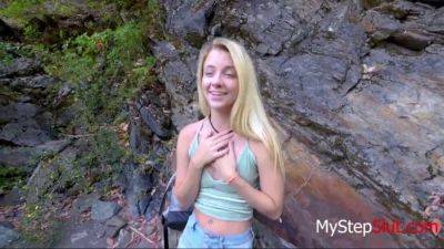 Stepdad takes his teen daughter out in the woods and gives her a cumshot on vidfreenow.com