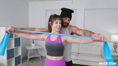 Superb wife fucked by her personal trainer and juiced like a whore on vidfreenow.com