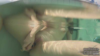 Hot Teen Kapri Smoking Then Underwater Pussy Cam Closeups Of Dildo Play on vidfreenow.com