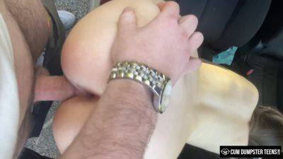 Cuddly amateurs get wild with rough doggy-style creampies in public on vidfreenow.com