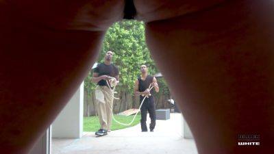 Gardeners called in by Marica Hase for filling all her holes with piss clean-up BIW024 - PissVids - Usa on vidfreenow.com