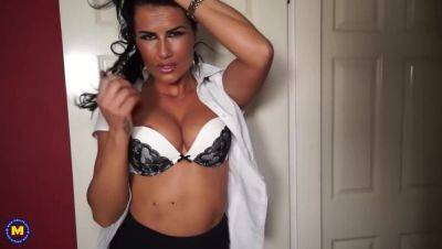 British MILF Katie K with Big Tits and Stockings - Solo Play - Britain on vidfreenow.com