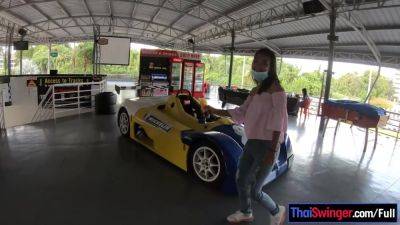 Cute Thai amateur teen girlfriend go karting and recorded on video after - Thailand on vidfreenow.com