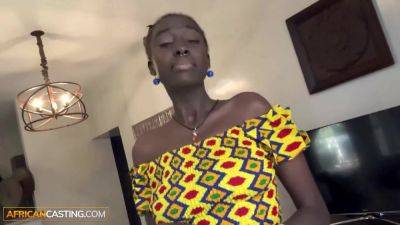 Dark Skin Black Babe Busted Open In Job Interview - African Casting on vidfreenow.com