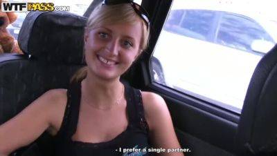 Blonde Teen's Car Threesome: Deepthroat, Facial, and Outdoor Action with Vova and Zoya on vidfreenow.com