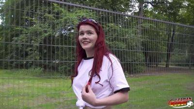 German Redhead Mia May Gets Anal Fucked in Public - Germany on vidfreenow.com