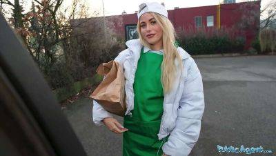 Blonde Waitress Public Blowjob on vidfreenow.com