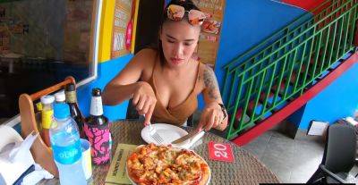 Pizza before making a homemade sex tape with his busty Asian girlfriend - Thailand on vidfreenow.com