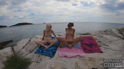 Naked Beach Day On Vacation In Croatia Enjoying Sun On Both Ingrida And Miss Pussycat - Croatia on vidfreenow.com