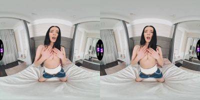 Jasmine Jayne's natural tits bounce as she experiences a mind-blowing orgasm in virtual reality on vidfreenow.com