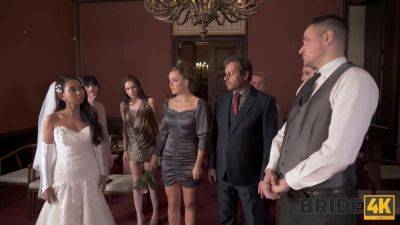 BRIDE4K. Small cheap wedding turns into public fucking action of the brides on vidfreenow.com