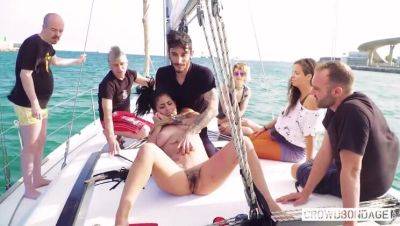 First Time BDSM Action: Spanish Aisha's Big Tit Threesome on a Boat - Spain on vidfreenow.com